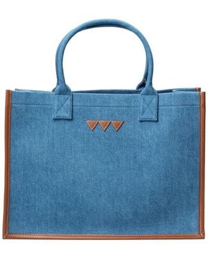 Get the Gallop Denim Large Tote With Details - Blue