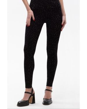 Maison Bogomil Fine Knit Sequin Leggings - Black