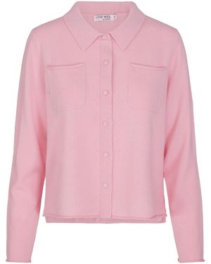 tirillm Nadine Cardigan With Collar And Pockets - Pink
