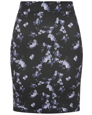 Sophie Cameron Davies Floral Jersey Skirt - Black