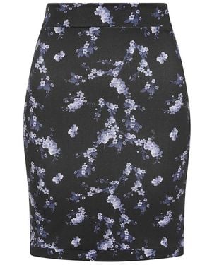 Sophie Cameron Davies Floral Jersey Skirt - Black