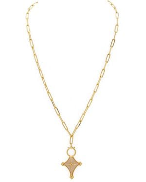 Dhwani Bansal Cruz Necklace With Mother Of Pearl - Metallic