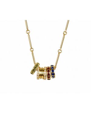 Rachel Nathan The Rondelles: Colour Wheel Necklace - Metallic