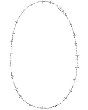 Cote Cache Cross Necklace - Metallic