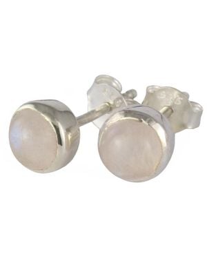 The Jewellery Store London June Birthstone Earrings Studs – Moonstone - White