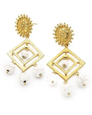 ADIBA Esther Handmade Drop Earring - Metallic