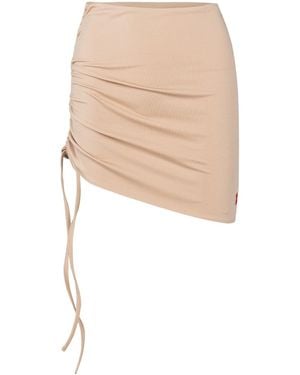 Pcfg Neutrals Free Heaven Super Mini Skirt Warm Taupe - Natural