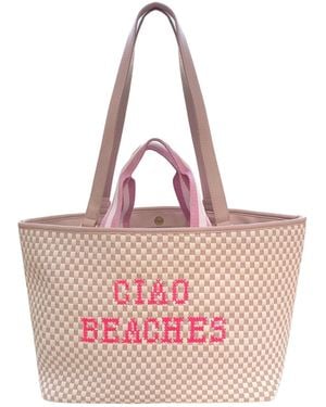 Lilly Loves Ciao Beaches Neon Embroidered Bag - Pink