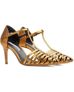 Rosamund Muir London Carlotta Cage Heels - Metallic