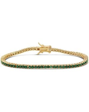 SHYMI Classic Two Mm Emerald Tennis Bracelet - Metallic