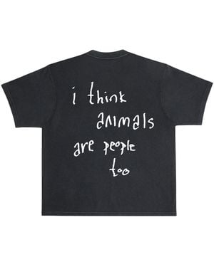 Dont Eat the Homies I Think Animals Are People Too Tee - Black