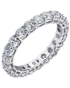 Diamonbliss Round Cut 3Mm Prong Set Eternity Band Ring - Metallic