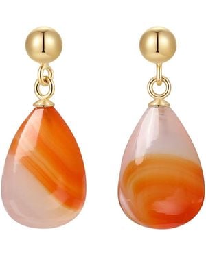 Katy Faye August Sardonyx Earrings - Orange