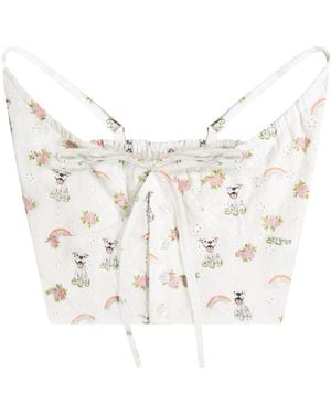 Cloud Haven Ditsy Cami Top - White