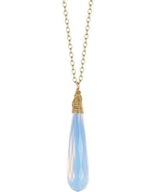 Katy Faye Neutrals Daria Opalite Necklace - Blue