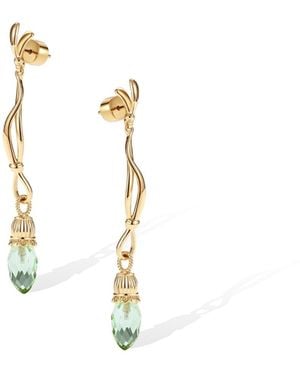 Retro Chic Nut Fairy Dangle Earrings - Metallic