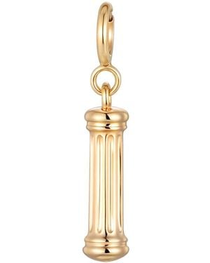 Larisa Beaumont Strength Charm – 14K Solid Column Pendant - Metallic