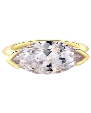 Onewildone Extremely Beautiful Marquise Pinky Ring - White
