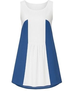 Conquista A-Line Panelled Mini Dress - Blue