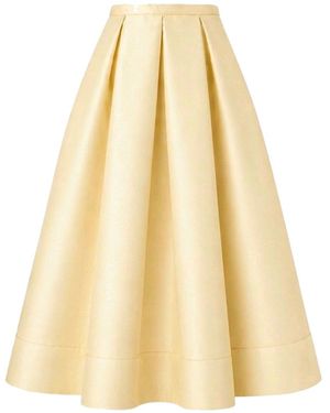 Cedar Rose Audrey Mikado Structured Skirt - Metallic