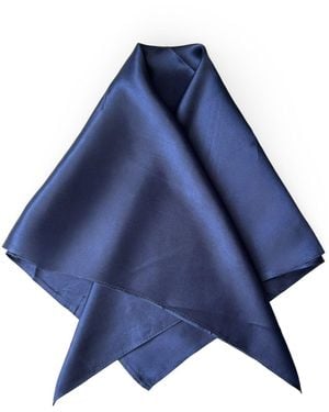 London Atelier Byproduct Square Silk Scarf - Blue