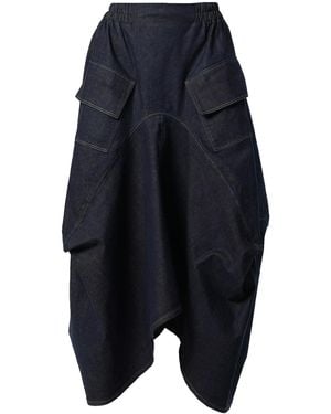 Metamorph Denim Asymmetrical Skirt - Blue