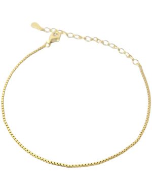 Harfi Plated Everyday Minimalist Box Chain Bracelet - Metallic