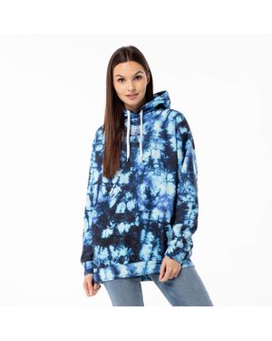 Aloha From Deer Tie Dye Oversize Hoodie - Blue