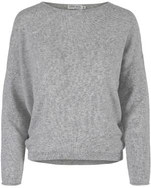 tirillm Ally Cashmere Boatneck Pullover - Grey