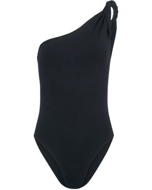 M Sette Paris Marie-Jo One-Shoulder Twisted Strap Bodysuit - Blue