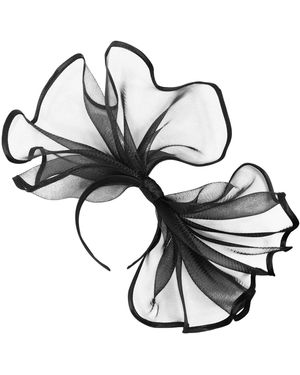 Cy Boutique Large Wide Brim Bow Fascinator - Metallic