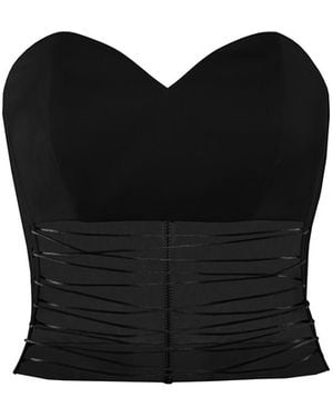 Vestiaire d'un Oiseau Libre Lace-Up Corset Top - Black