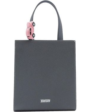 Absurde Mini Stop Tote Bag Leather - Blue