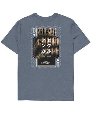 Anchor and Crew Dark Heather One Japan Gurafiku Organic Cotton T-Shirt - Blue