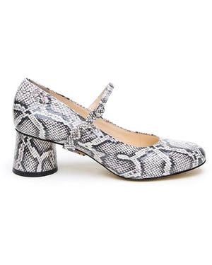 Alterre Neutrals Python Ballet Pump + Twiggy Strap - White