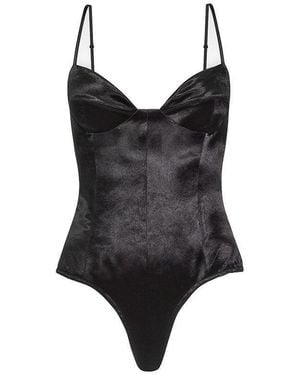 Maison sél Corset Bodysuit – - Black