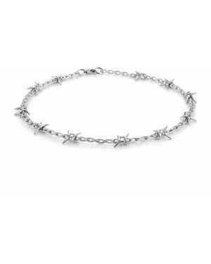 Born in Exile Barbwire Brass Chain Necklace - Metallic