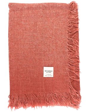 Bel Cashmere Cashmere Foulard With Fringes Mineral - Red
