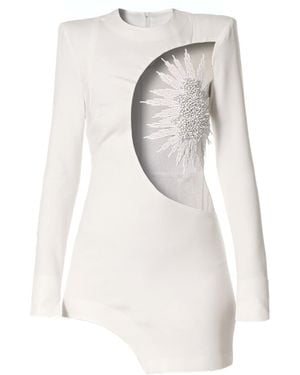 AGGI by HALEWSKI Rebel Ecru Dress - White