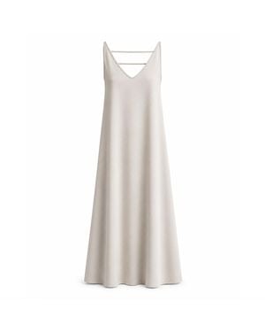 Julia Allert Casual V-Neck Strappy Maxi Dress - White