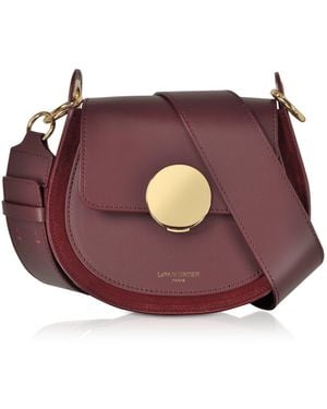 Le Parmentier Yucca Suede & Leather Shoulder Bag - Purple