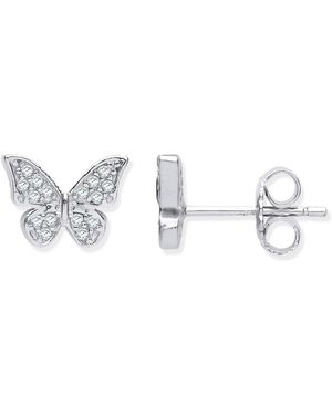 Mejoma Enchanted Wings Sterling Stud Earrings - Metallic