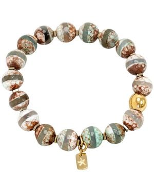Starfish Project Neutrals Maya Agate Bracelet - Metallic