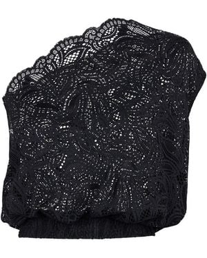 Zetaye Lyric Lace One Shoulder Top - Blue