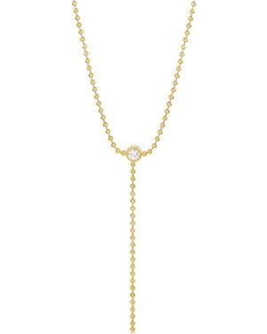 SHYMI Beaded Ball Chain Lariat - Metallic