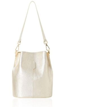 Betsy & Floss Lecco Leather Bucket Bag - White