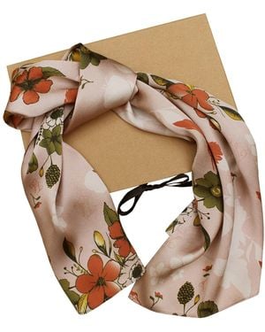 Tallulah Love Tuscan Haze Silk Scarf - Brown