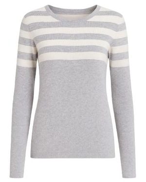 Conquista Neutrals Stripe Detail Top - White