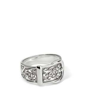 Déclarer Victorian Buckle Ring - White
