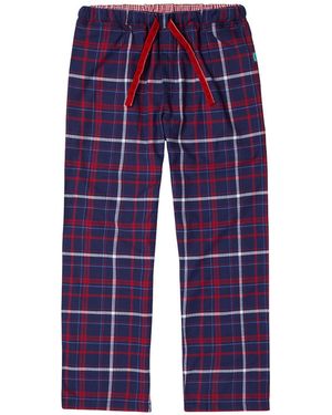 Lounge Soft, Breathable Organic Brushed Cotton Loungewear Trousers - Blue